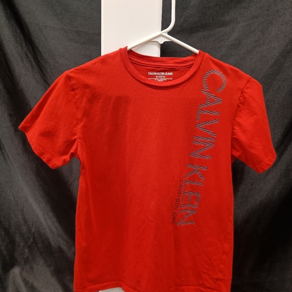 Calvin Klein Jeans Red Short Sleeve Tee - Picture 1 of 11